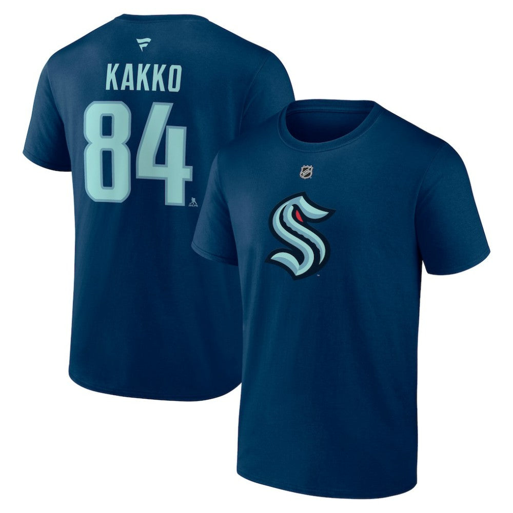 Kaapo Kakko Seattle Kraken Fanatics Authentic Stack Name & Number T-Shirt - Navy | Fanatics near me