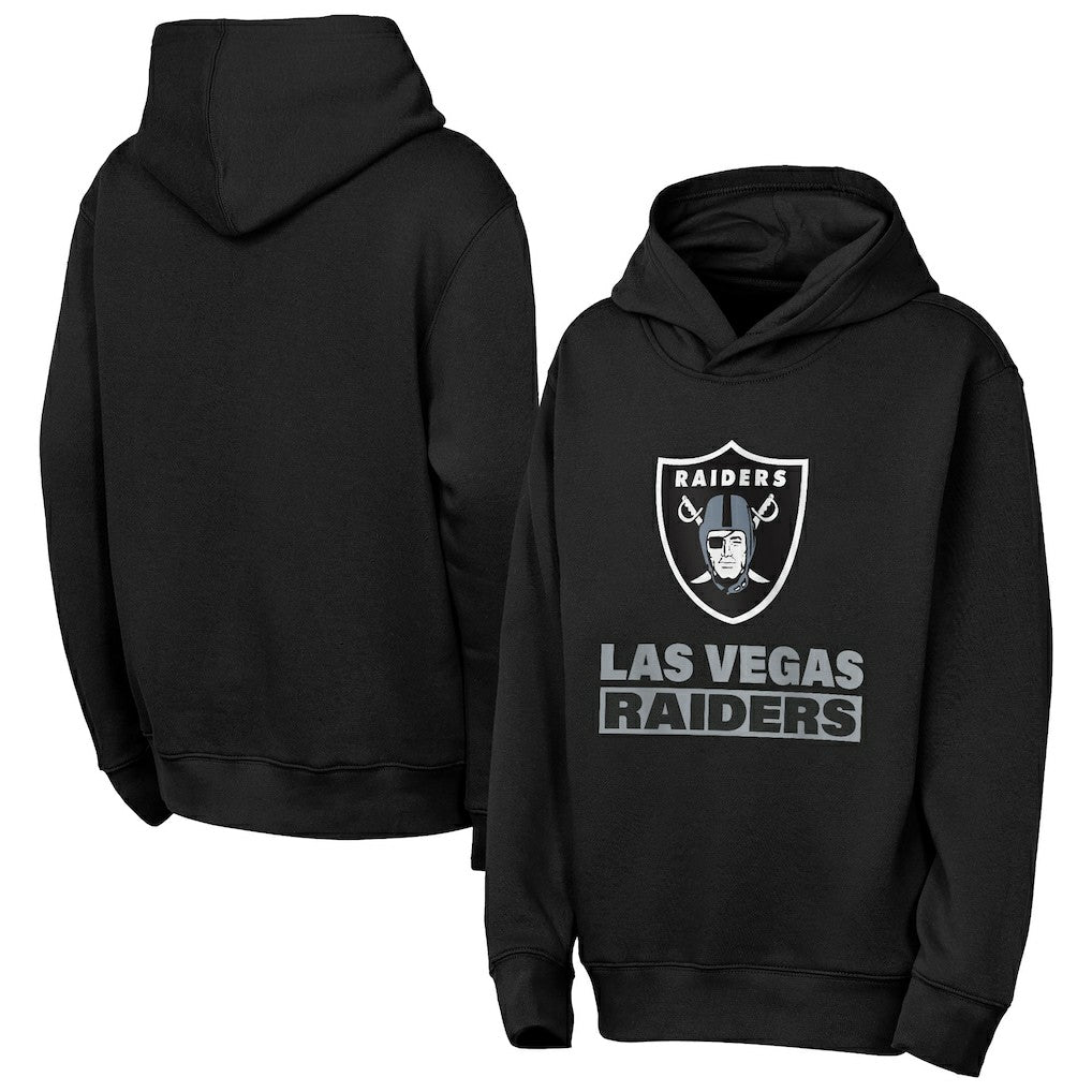 Las Vegas Raiders Outerstuff Youth Back to Basics Hoodie - Black - NFL