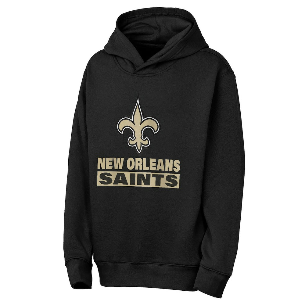 New Orleans Saints Outerstuff Youth Back to Basics Hoodie - Black - NFL