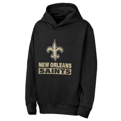 New Orleans Saints Outerstuff Youth Back to Basics Hoodie - Black - NFL