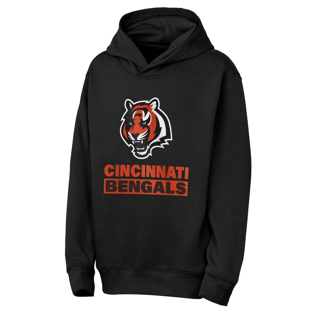 Cincinnati Bengals Outerstuff Youth Back to Basics Hoodie - Black - NFL