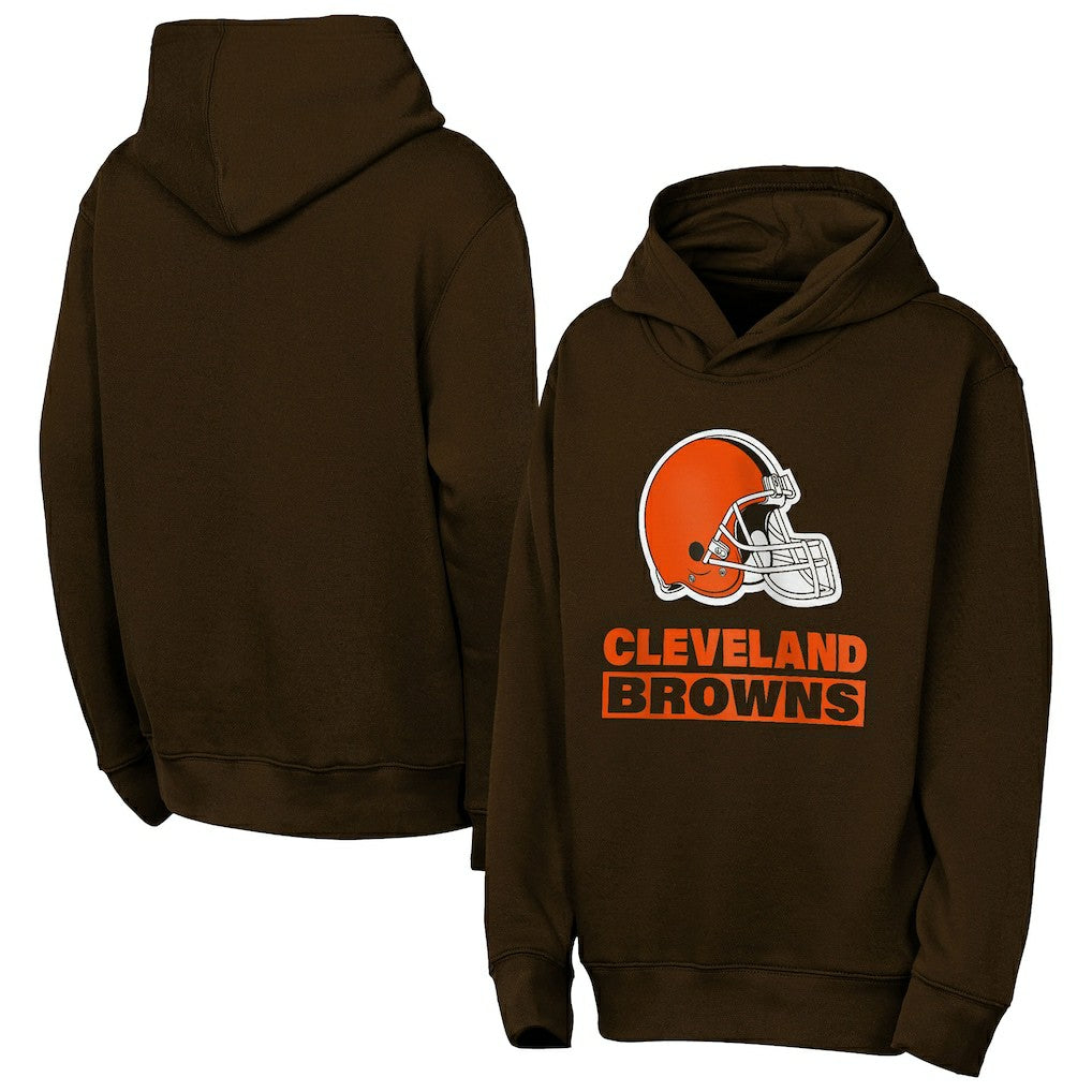 Cleveland Browns Outerstuff Youth Back to Basics Hoodie - Brown - NFL