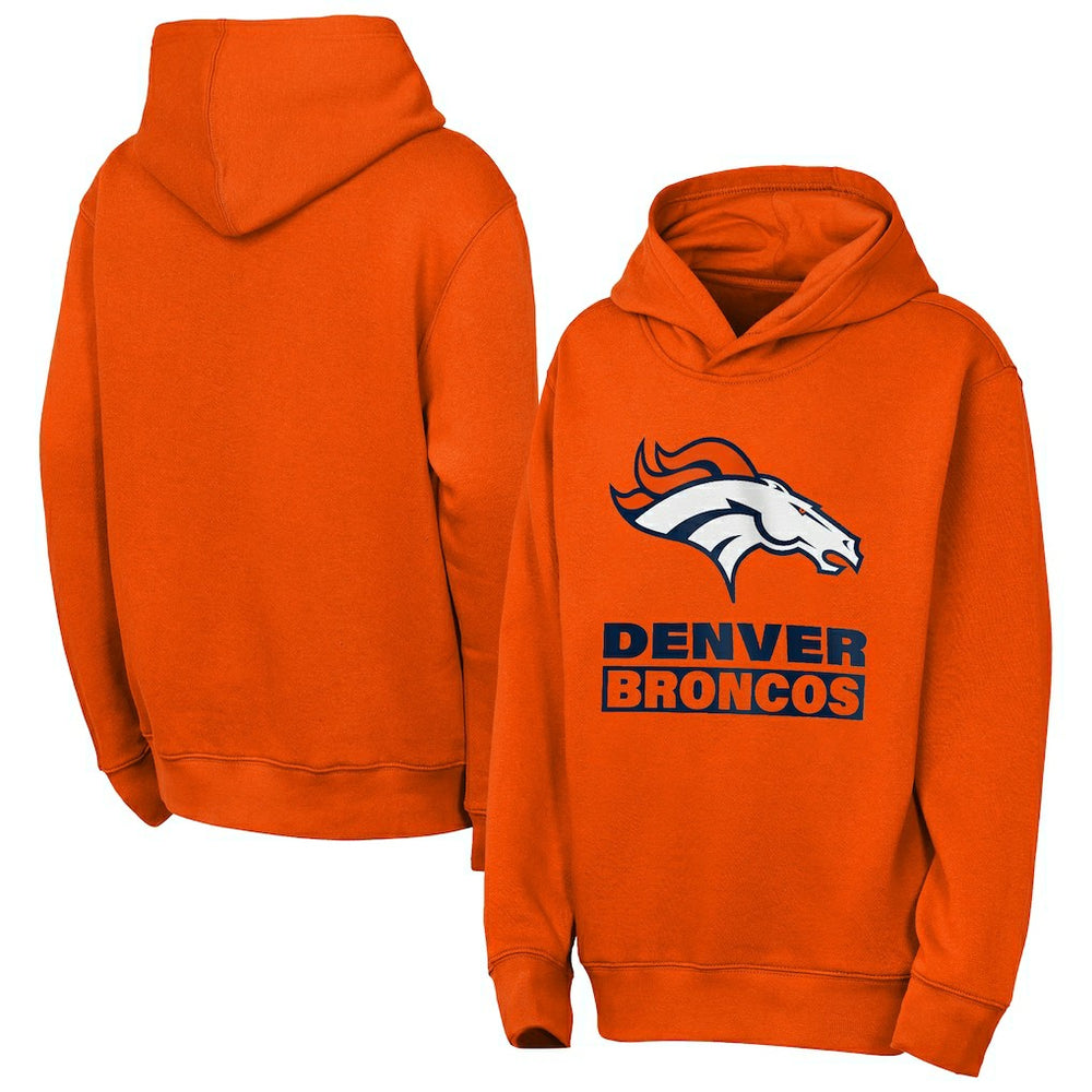 Denver Broncos Outerstuff Youth Back to Basics Hoodie - Orange - NFL