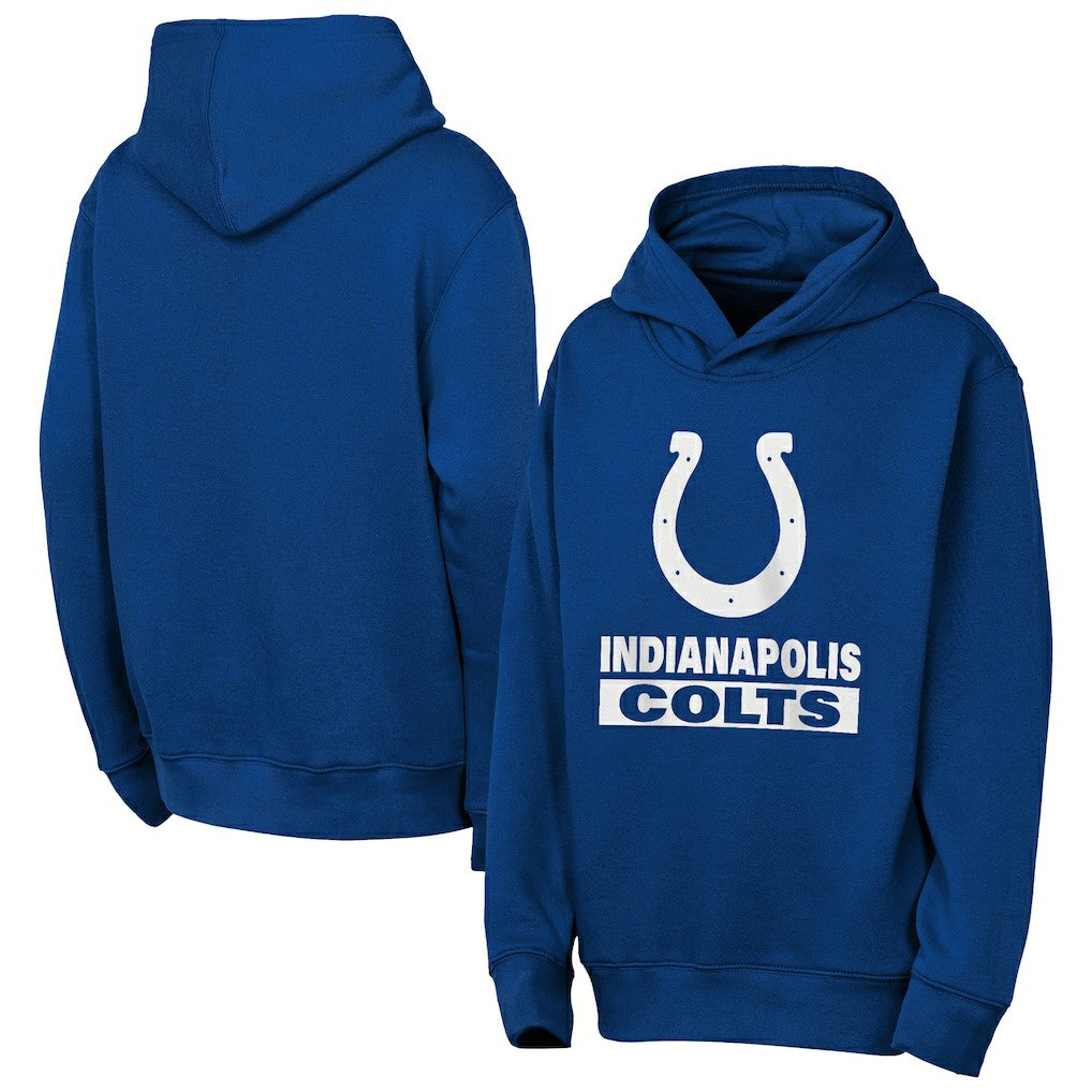 Indianapolis Colts Outerstuff Youth Back to Basics Hoodie - Royal - NFL