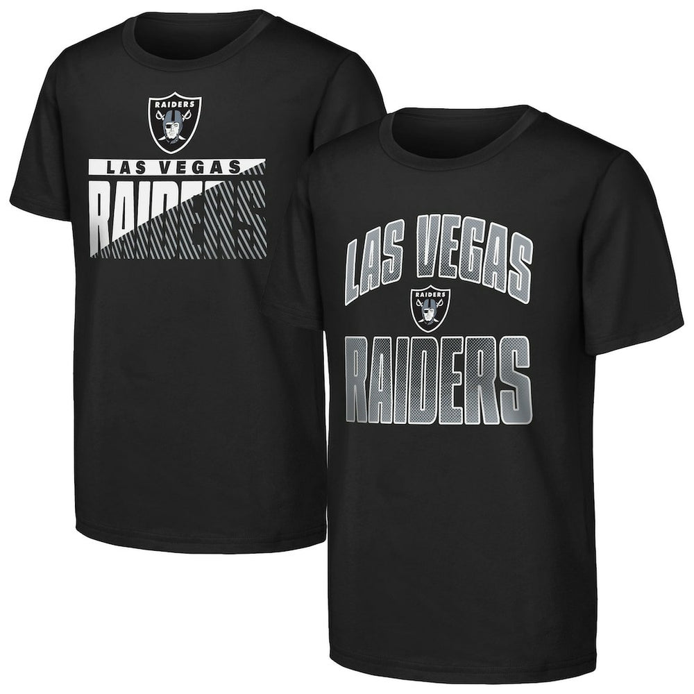 Las Vegas Raiders Outerstuff Youth Never Quit 2-Pack T-Shirt Set - Black - NFL