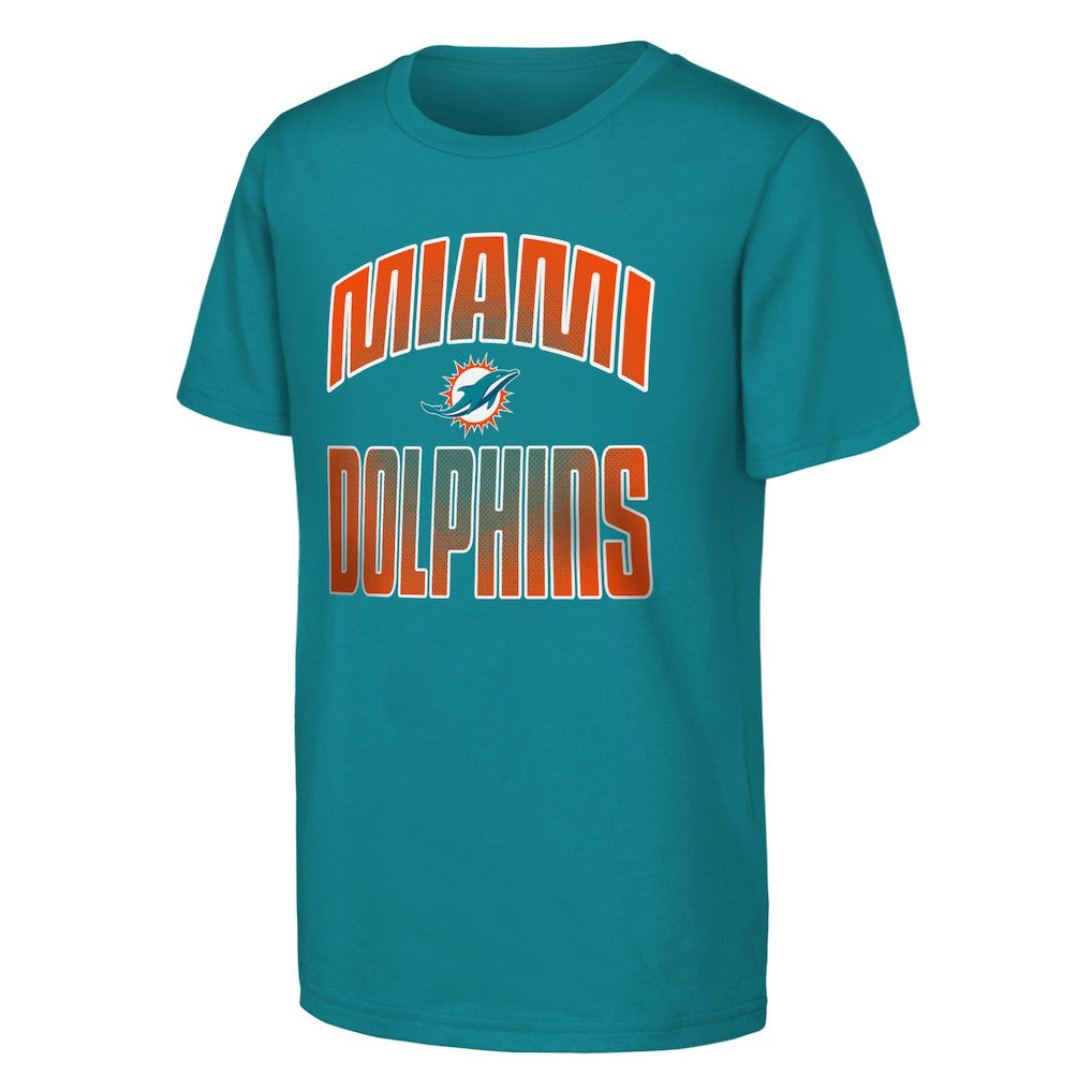 Miami Dolphins Outerstuff Youth Never Quit 2-Pack T-Shirt Set - Aqua - NFL