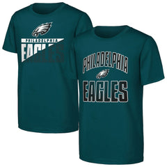 Philadelphia Eagles Outerstuff Youth Never Quit 2-Pack T-Shirt Set - Midnight Green - NFL
