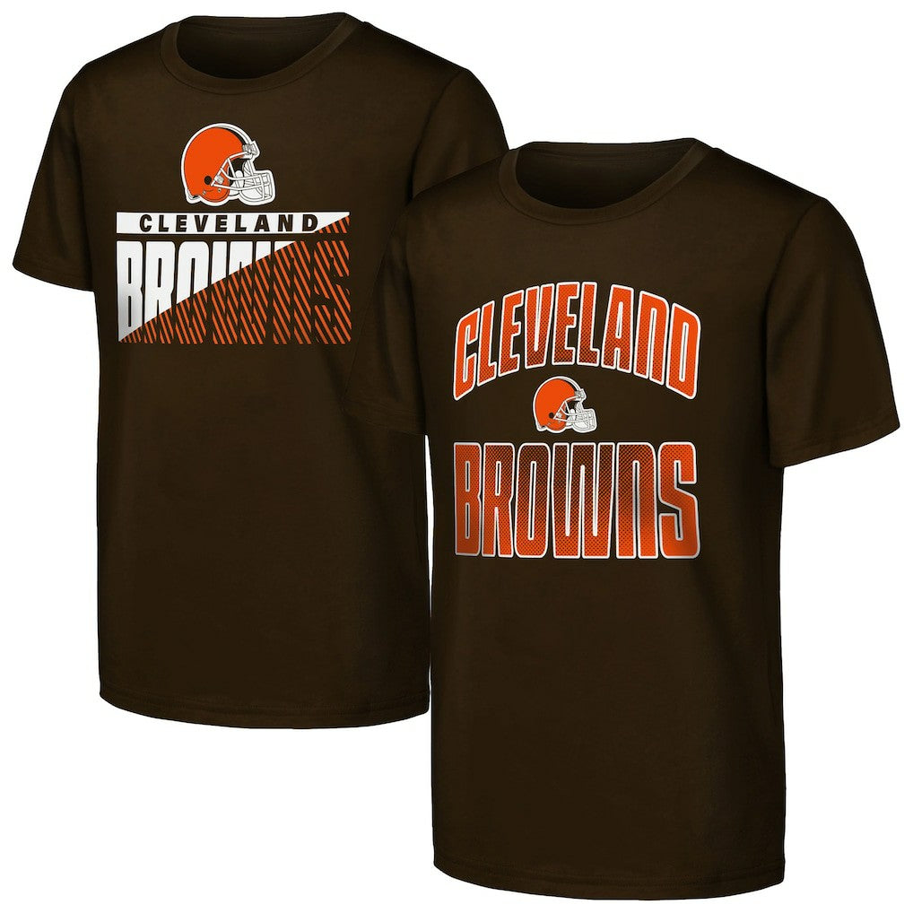 Cleveland Browns Outerstuff Youth Never Quit 2-Pack T-Shirt Set - Brown - NFL