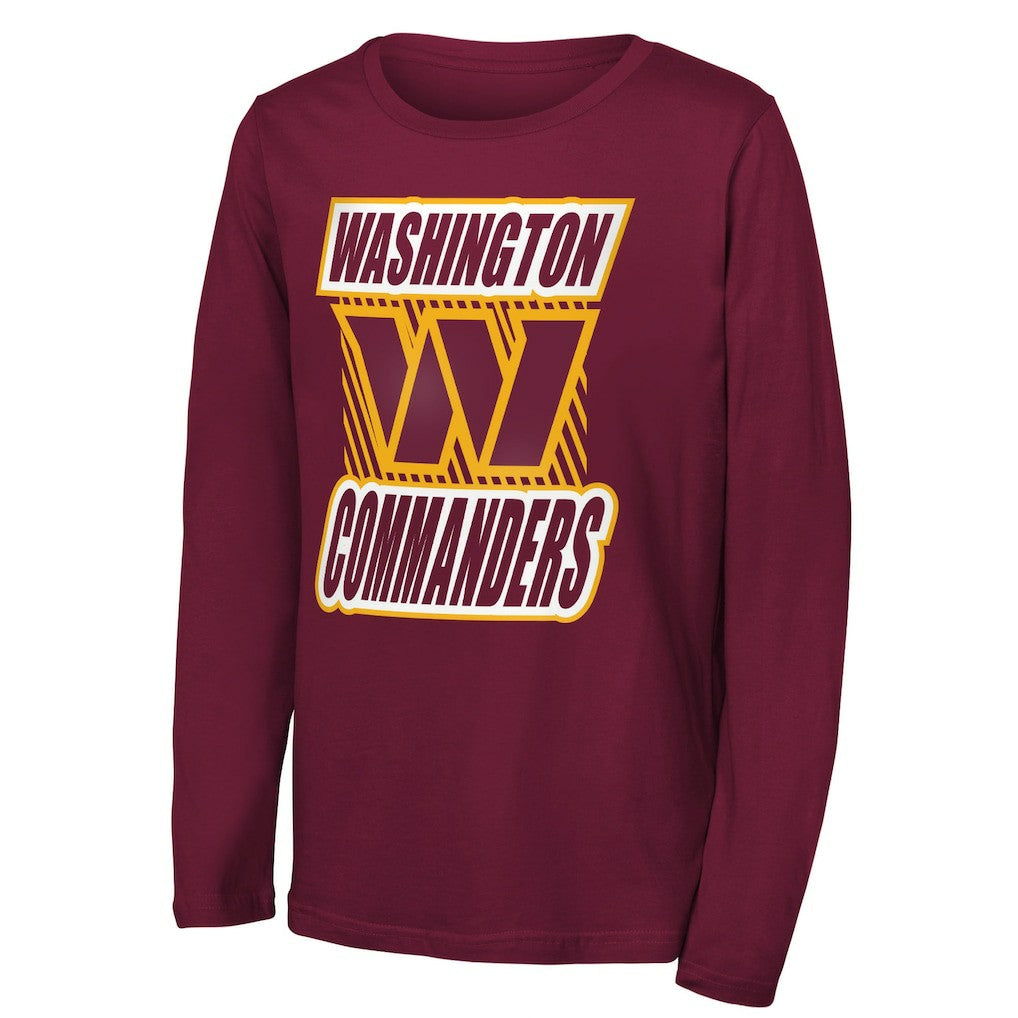 Washington Commanders Outerstuff Youth Never Settle Long Sleeve T-Shirt - Burgundy - NFL