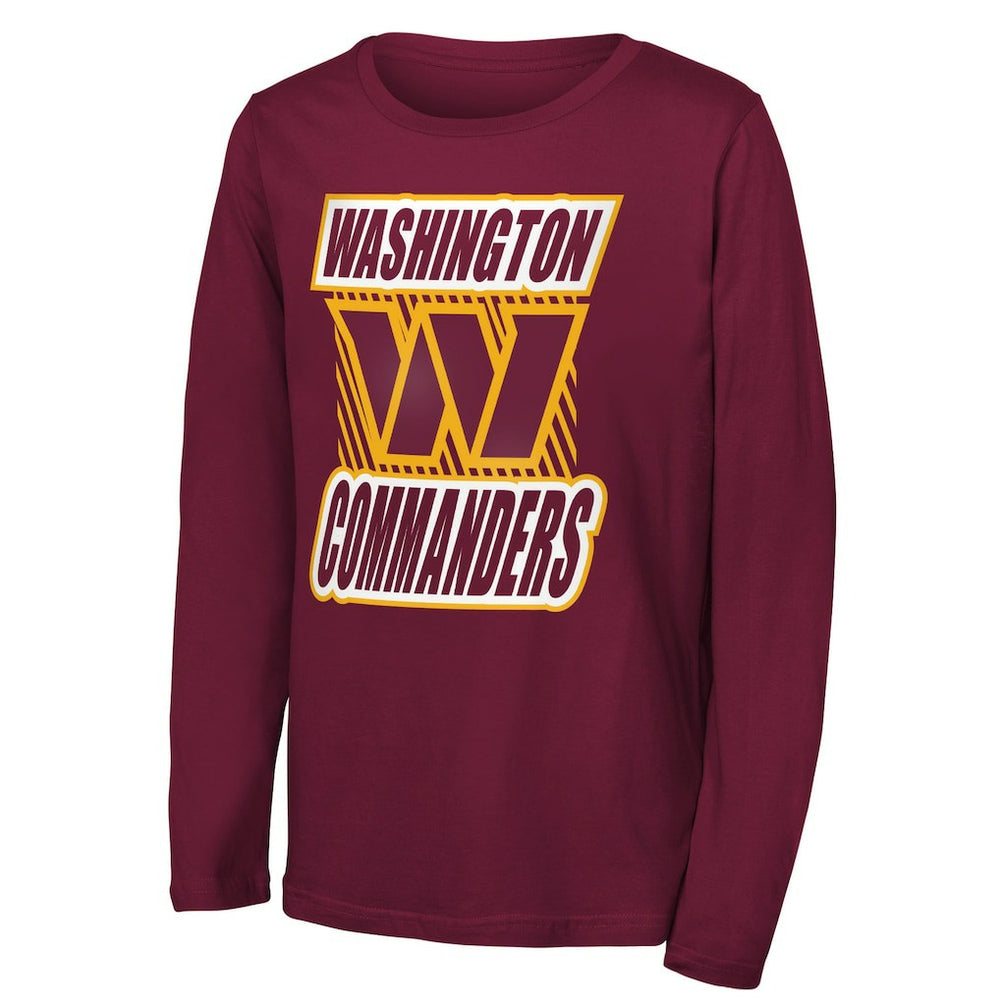 Washington Commanders Outerstuff Youth Never Settle Long Sleeve T-Shirt - Burgundy - NFL