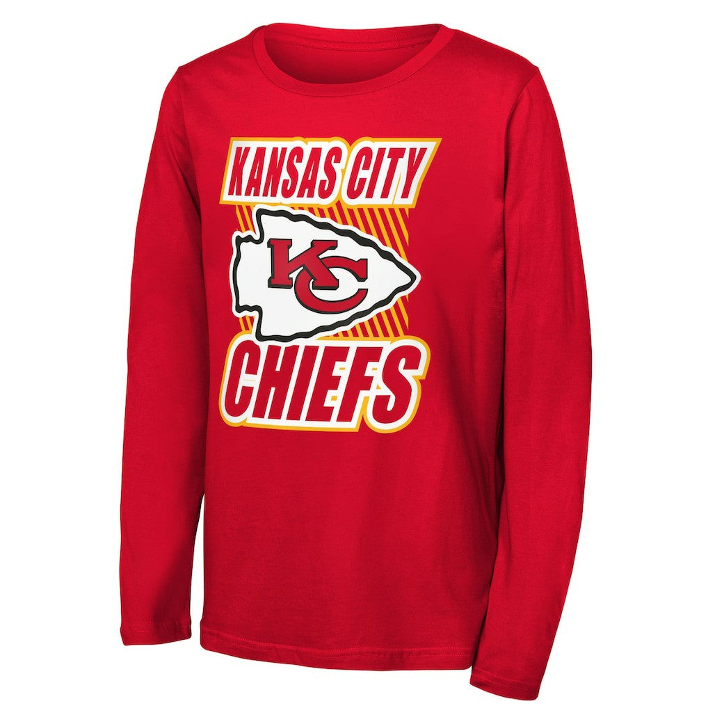 Kansas City Chiefs Outerstuff Youth Never Settle Long Sleeve T-Shirt - Red - NFL