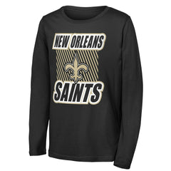 New Orleans Saints Outerstuff Youth Never Settle Long Sleeve T-Shirt - Black - NFL