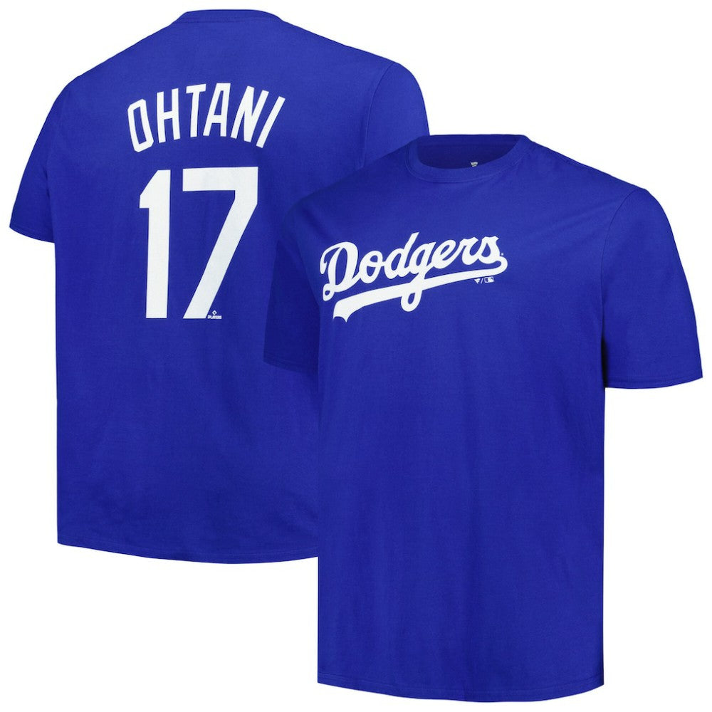 Shohei Ohtani Los Angeles Dodgers Profile Big & Tall Name & Number T-Shirt for sale
