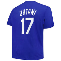 Shohei Ohtani Los Angeles Dodgers Profile Big & Tall Name & Number T-Shirt for sale