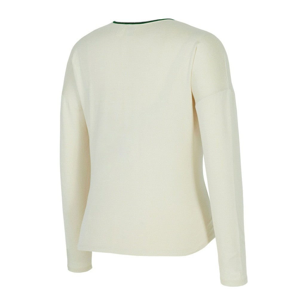 Boston Celtics Concepts Sport Women's Kaki Hacci Knit Long Sleeve Top & Shorts Set Cream