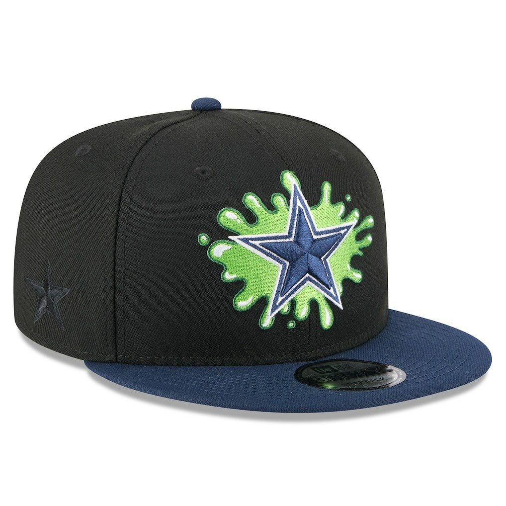 Dallas Cowboys New Era Nickelodeon Slime 9FIFTY Snapback Hat - Black/Navy - NFL
