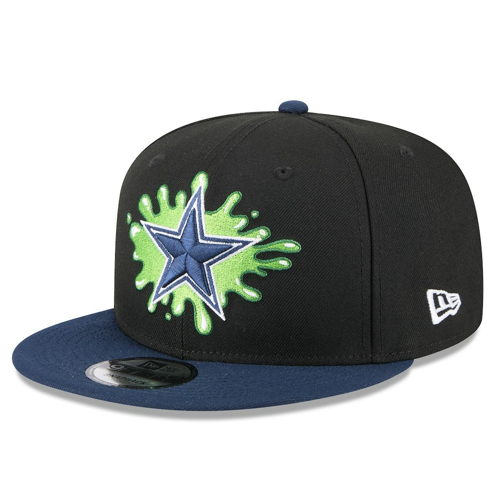 Dallas Cowboys New Era Nickelodeon Slime 9FIFTY Snapback Hat - Black/Navy - NFL