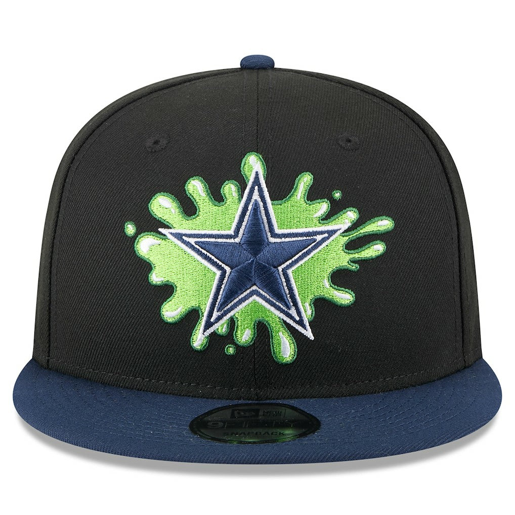Dallas Cowboys New Era Nickelodeon Slime 9FIFTY Snapback Hat - Black/Navy - NFL