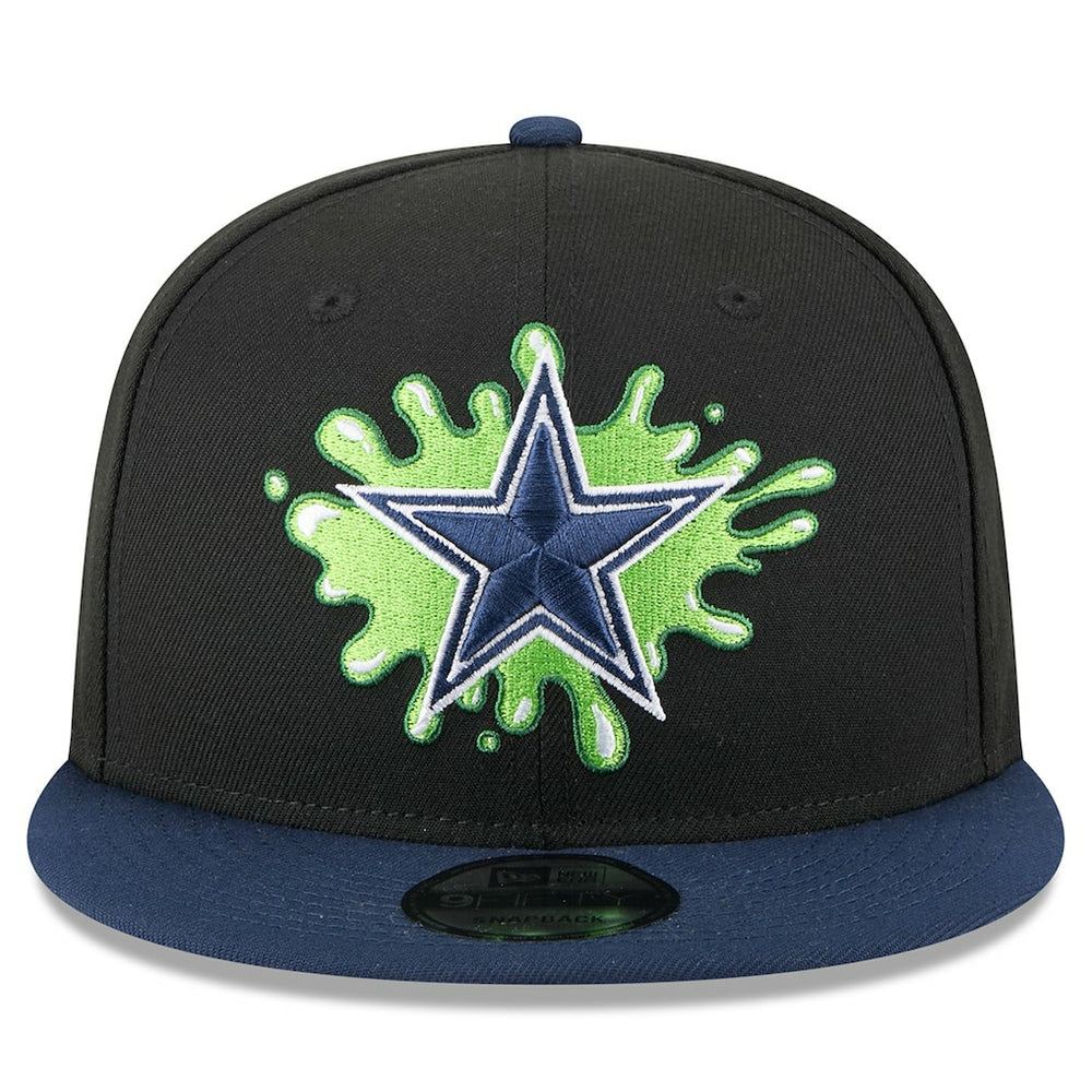 Dallas Cowboys New Era Nickelodeon Slime 9FIFTY Snapback Hat - Black/Navy - NFL