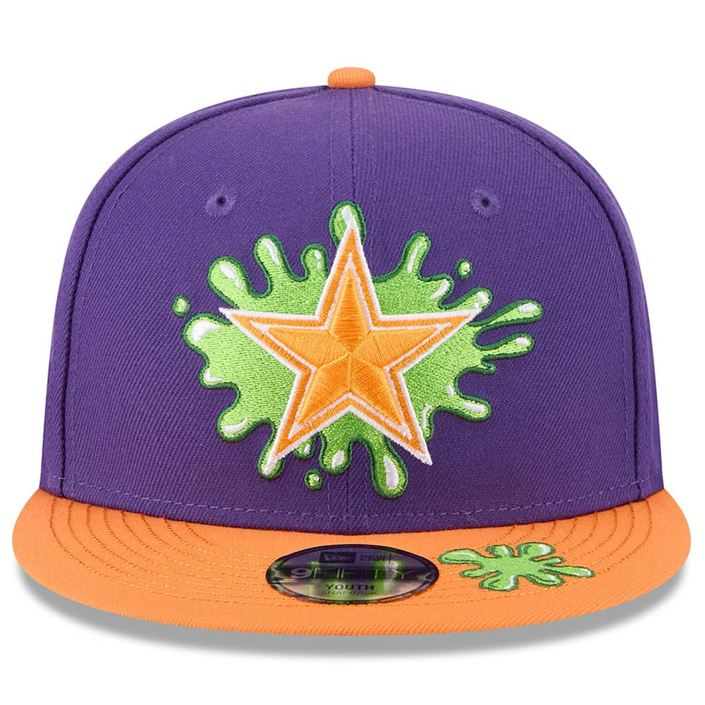 Dallas Cowboys New Era Youth Nickelodeon Slime 9FIFTY Snapback Hat - Purple/Orange - NFL