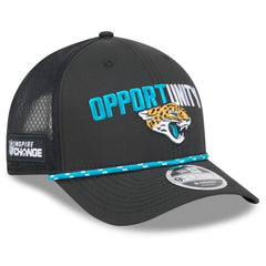 Jacksonville Jaguars New Era 2025 Inspire Change 9FORTY M-Crown Adjustable Hat - Black - NFL
