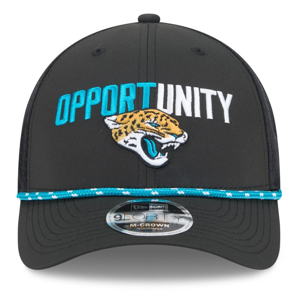 Jacksonville Jaguars New Era 2025 Inspire Change 9FORTY M-Crown Adjustable Hat - Black - NFL