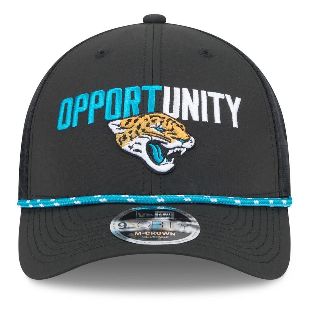 Jacksonville Jaguars New Era 2025 Inspire Change 9FORTY M-Crown Adjustable Hat - Black - NFL