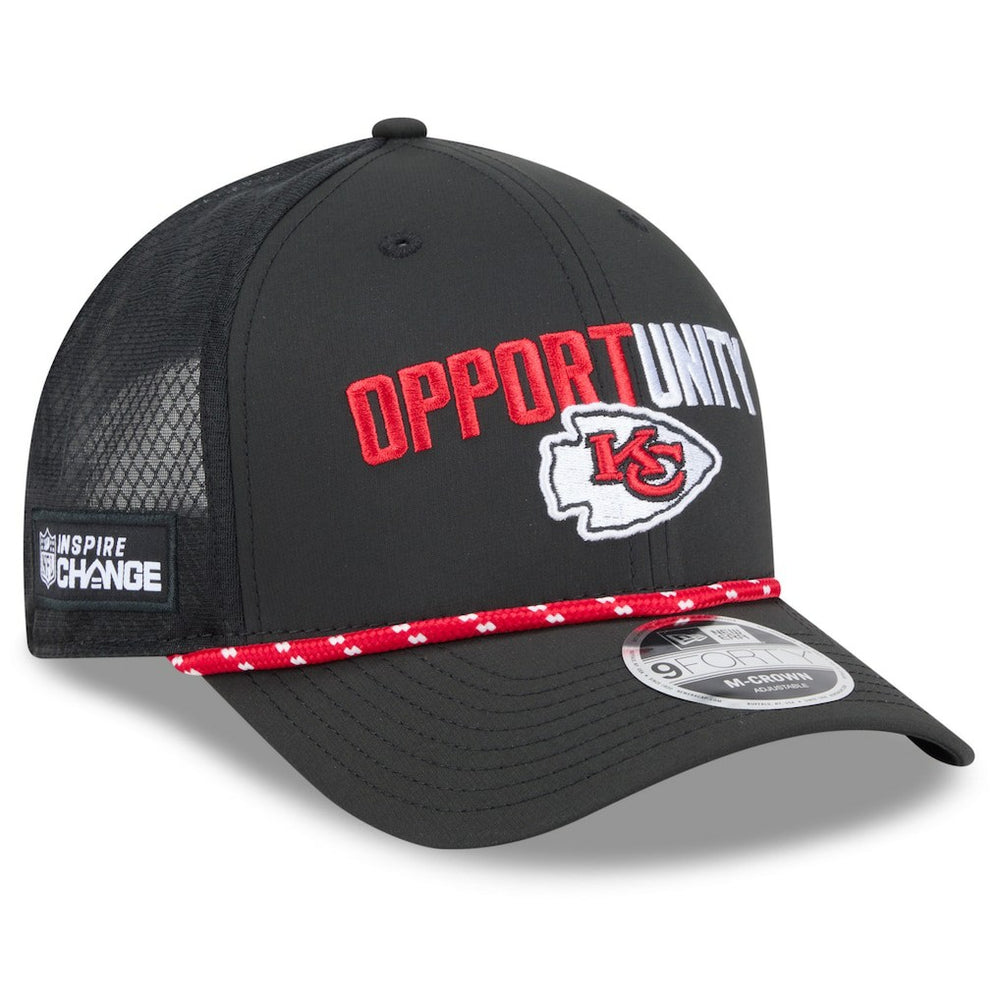 Kansas City Chiefs New Era 2025 Inspire Change 9FORTY M-Crown Adjustable Hat - Black - NFL