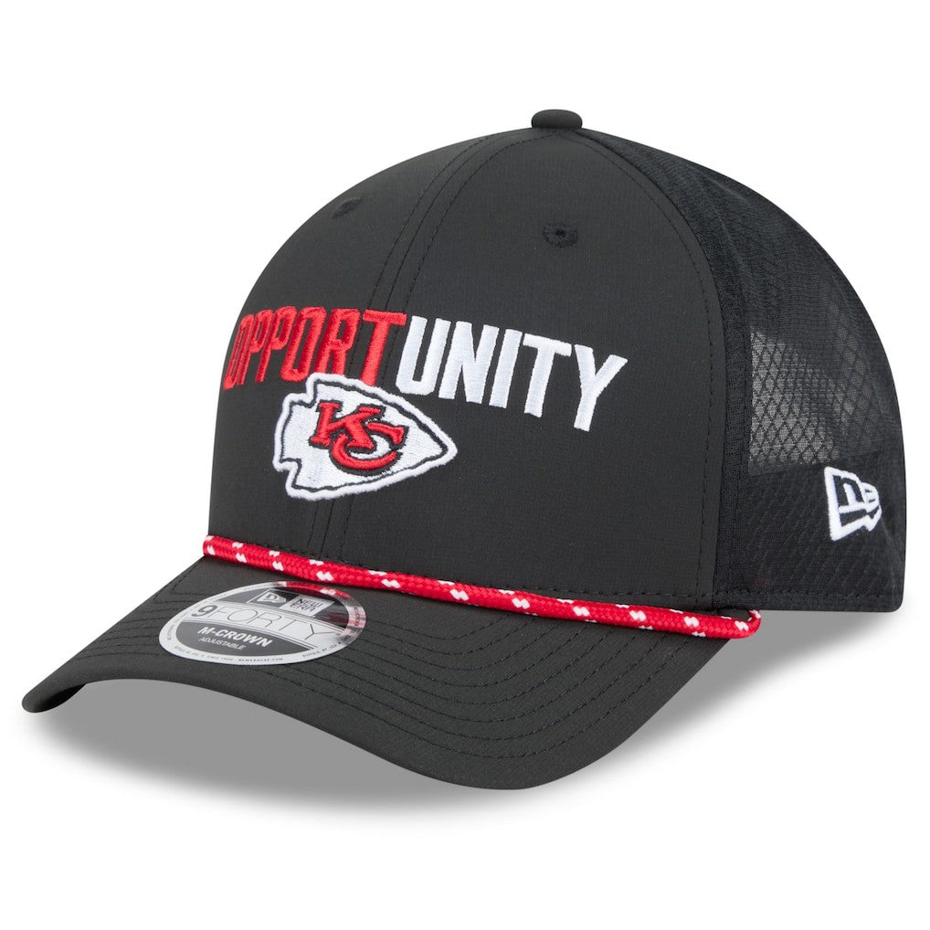 Kansas City Chiefs New Era 2025 Inspire Change 9FORTY M-Crown Adjustable Hat - Black - NFL