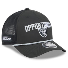 Las Vegas Raiders New Era 2025 Inspire Change 9FORTY M-Crown Adjustable Hat - Black - NFL