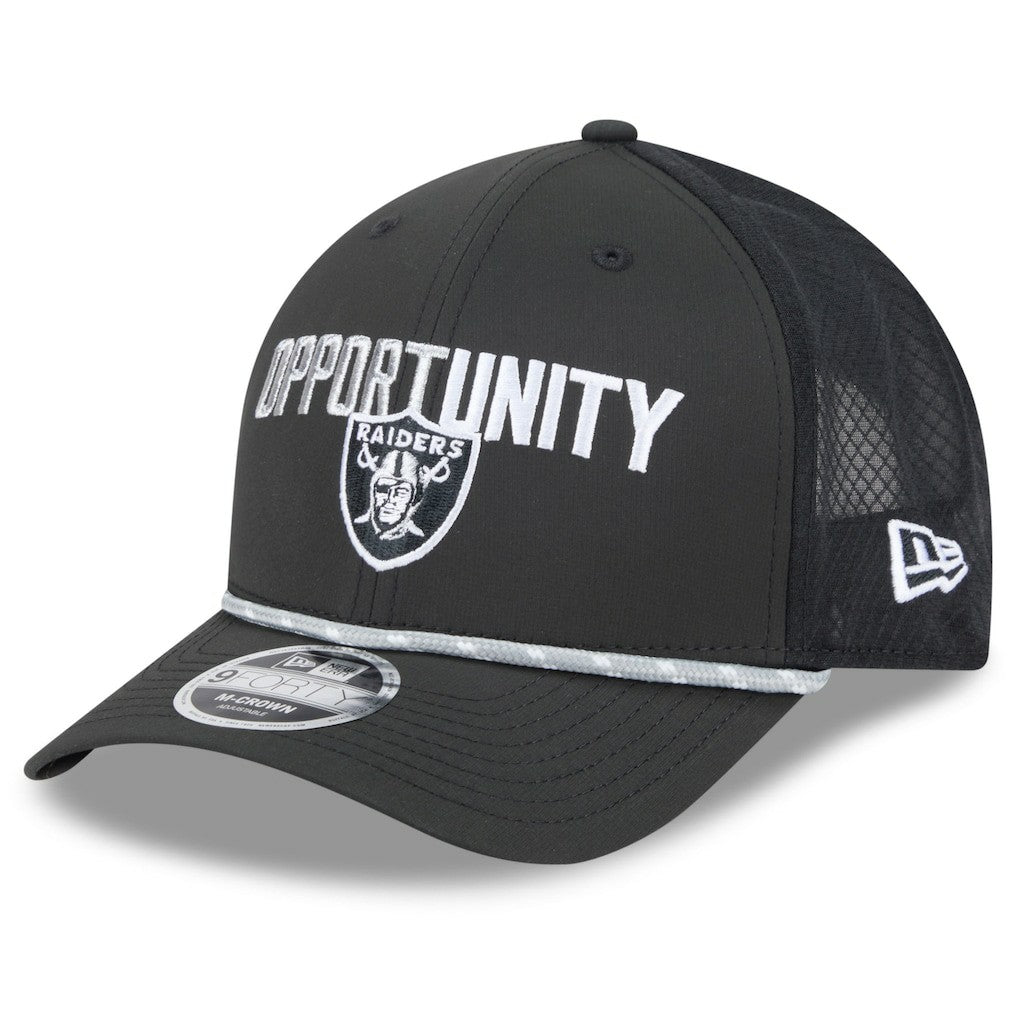 Las Vegas Raiders New Era 2025 Inspire Change 9FORTY M-Crown Adjustable Hat - Black - NFL