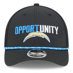 Los Angeles Chargers New Era 2025 Inspire Change 9FORTY M-Crown Adjustable Hat - Black - NFL