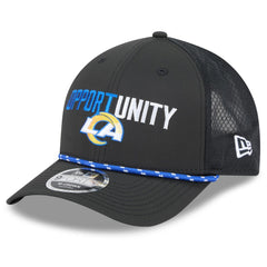 Los Angeles Rams New Era 2025 Inspire Change 9FORTY M-Crown Adjustable Hat - Black - NFL