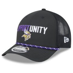 Minnesota Vikings New Era 2025 Inspire Change 9FORTY M-Crown Adjustable Hat - Black - NFL