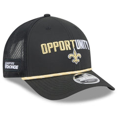 New Orleans Saints New Era 2025 Inspire Change 9FORTY M-Crown Adjustable Hat - Black - NFL