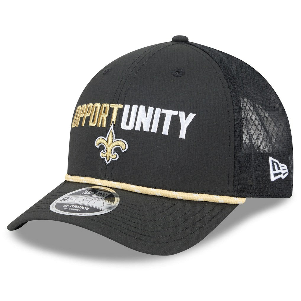New Orleans Saints New Era 2025 Inspire Change 9FORTY M-Crown Adjustable Hat - Black - NFL