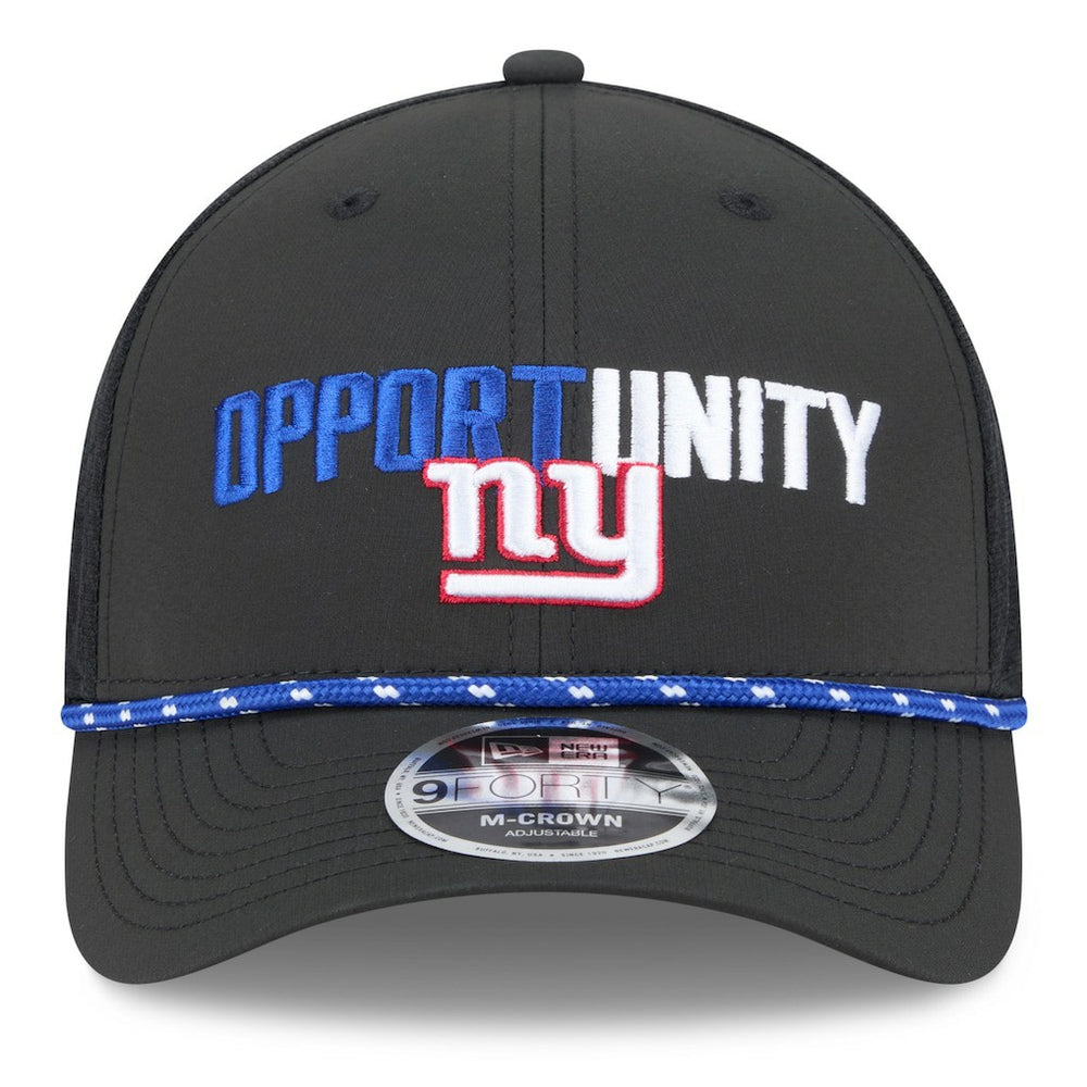 New York Giants New Era 2025 Inspire Change 9FORTY M-Crown Adjustable Hat - Black - NFL