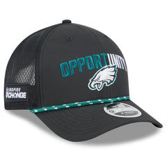 Philadelphia Eagles New Era 2025 Inspire Change 9FORTY M-Crown Adjustable Hat - Black - NFL
