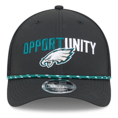 Philadelphia Eagles New Era 2025 Inspire Change 9FORTY M-Crown Adjustable Hat - Black - NFL