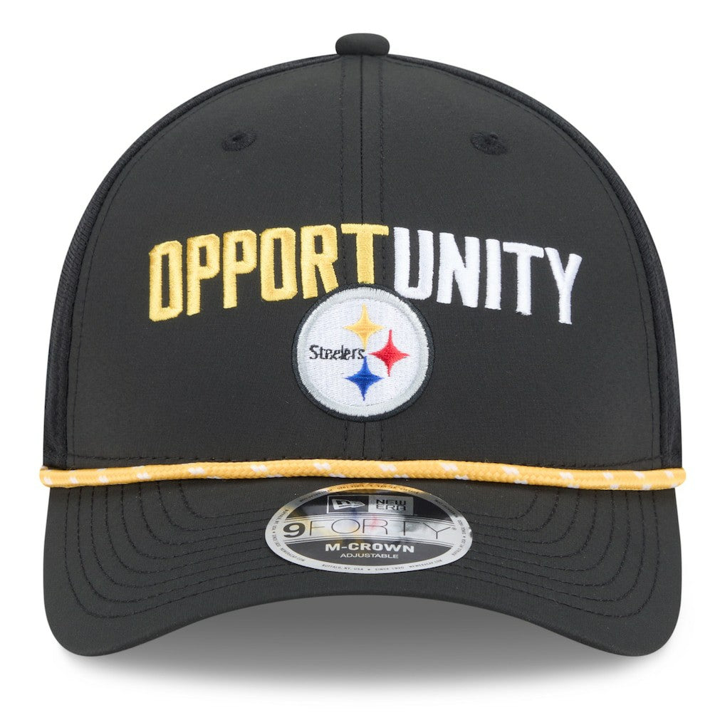 Pittsburgh Steelers New Era 2025 Inspire Change 9FORTY M-Crown Adjustable Hat - Black - NFL