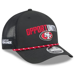 San Francisco 49ers New Era 2025 Inspire Change 9FORTY M-Crown Adjustable Hat - Black - NFL