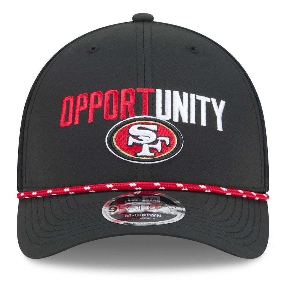 San Francisco 49ers New Era 2025 Inspire Change 9FORTY M-Crown Adjustable Hat - Black - NFL