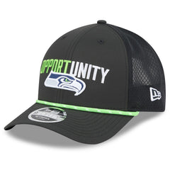 Seattle Seahawks New Era 2025 Inspire Change 9FORTY M-Crown Adjustable Hat - Black - NFL