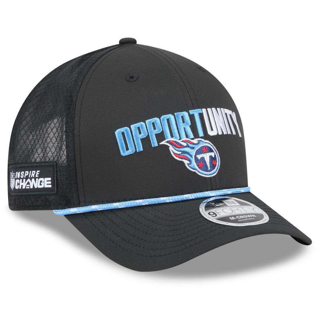 Tennessee Titans New Era 2025 Inspire Change 9FORTY M-Crown Adjustable Hat - Black - NFL