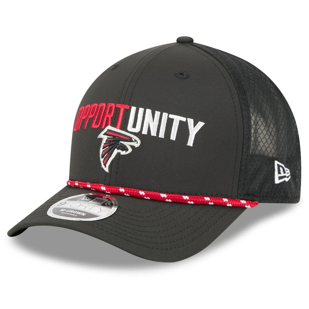 Atlanta Falcons New Era 2025 Inspire Change 9FORTY M-Crown Adjustable Hat - Black - NFL