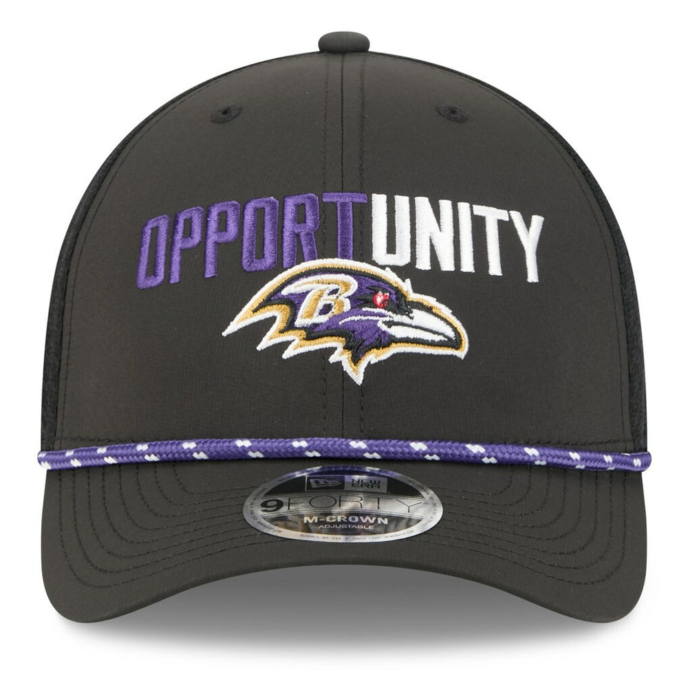 Baltimore Ravens New Era 2025 Inspire Change 9FORTY M-Crown Adjustable Hat - Black - NFL