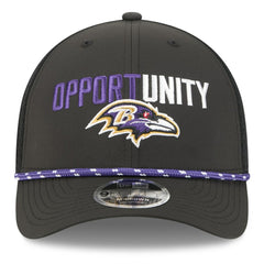 Baltimore Ravens New Era 2025 Inspire Change 9FORTY M-Crown Adjustable Hat - Black - NFL