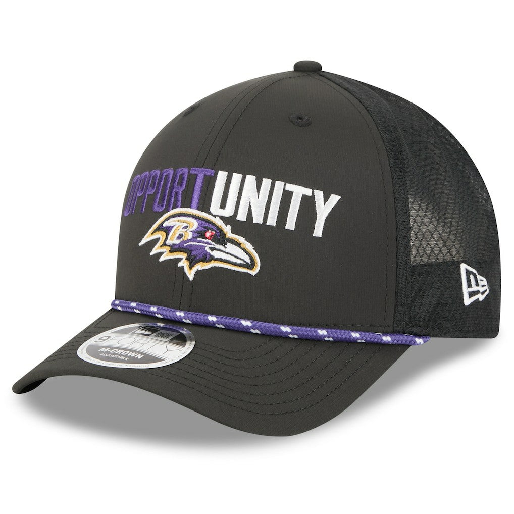 Baltimore Ravens New Era 2025 Inspire Change 9FORTY M-Crown Adjustable Hat - Black - NFL