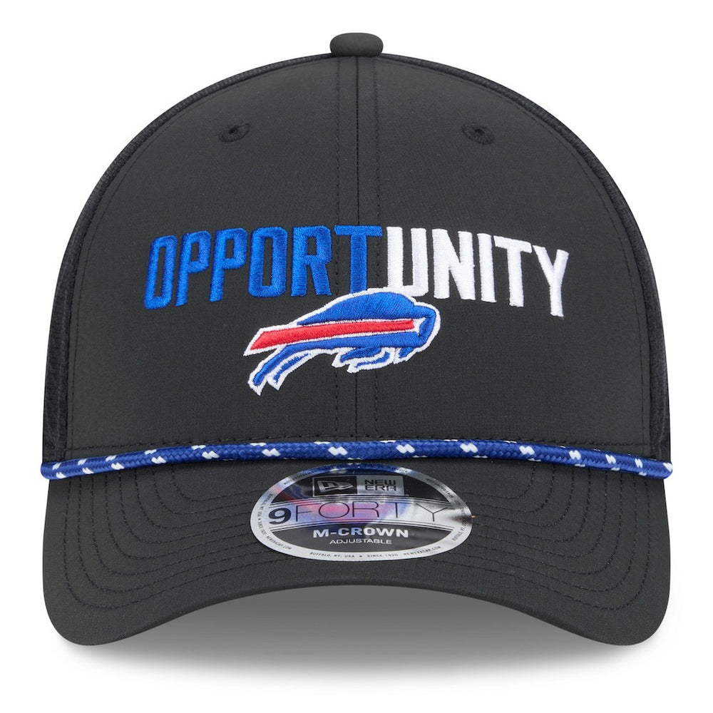 Buffalo Bills New Era 2025 Inspire Change 9FORTY M-Crown Adjustable Hat - Black - NFL