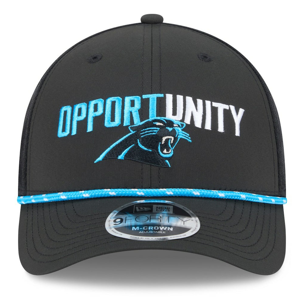 Carolina Panthers New Era 2025 Inspire Change 9FORTY M-Crown Adjustable Hat - Black - NFL